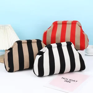 Dumpling Bag Clutch Purse for Women Colorblock Cloud Bag Clutch Handbags Casual Crochet Bag Evening Small Purse