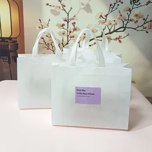 Durable Custom Pattern Text LOGO Non woven Tote Bag Gift Non woven Shopping Tote Bag