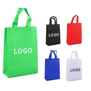 Durable Tote Bags Custom Printed Grocery Promotional Recyclable PP Non Woven Shopping Bags with Logo