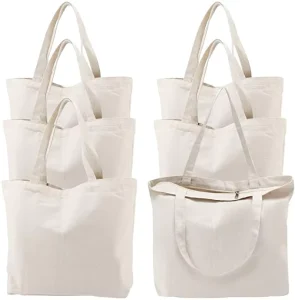 Durable Washable Low MOQ Plain Recycled Cotton Shopping Canvas Tote Bag Custom logo With Zipper