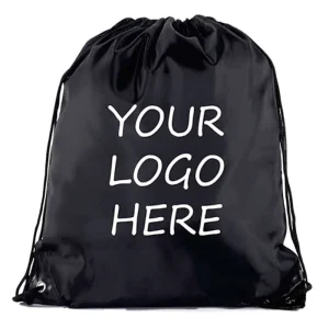 Eco-Friendly 210D Polyester Silk-Screen Printed Promotional Drawstring Shopping Bag