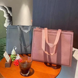 Eco Friendly Biodegradable Recycle Durable Extra Large Tote Non Woven Reusable Supermarket Hand Length Handle Custom Logo
