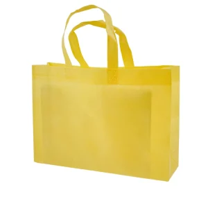 Eco Friendly Custom Logo Blue Non Woven Tote Bag Reusable Grocery Gift Bag Long Handle Bulk Party Wedding Supermarket