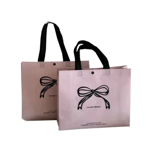 Eco Friendly Custom Logo Non Woven Tote Bags for Supermarket Grocery Shopping & Business Promotion