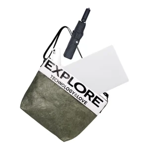 Eco Friendly Custom Pattern Design Waterproof Dupont Tyvek Fabric Paper Cross Bodybag Custom Logo Multifunction Messenger Bag