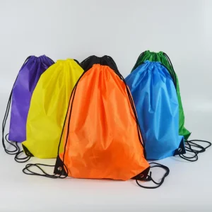 Eco-Friendly Customizable Drawstring Backpack & Cinch Bag Polyester Material for Gym Beach Sports & Promotional Use
