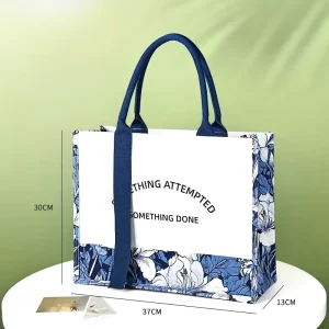Eco Friendly Durable Canada Flag Canvas Tote Bag with Custom Logo Recyclable Cotton Shopping Bag for Daily Use