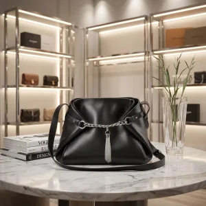 Eco Friendly Ladies Crossbody Bag Genuine Leather New Design Biobased Handbag Shoulder Bucket Bag Leather Women Cross Body Bag