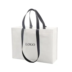 Eco Friendly Logo Printing Reusable Grocery Shopping Bag PP Woven Shopping Bag With Double Handles