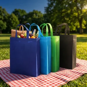 Eco Friendly Non Woven Shopping Bag Custom Logo Printed Reusable Recyclable Polypropylene Fabric Tote Bags