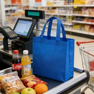 Eco Friendly Non Woven Shopping Bag Reusable Tote Bag with Custom Logo Durable Foldable Grocery Bag for Business Promotion