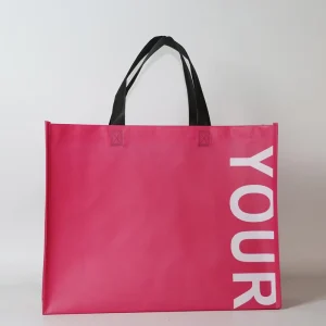 Eco Friendly Reusable Folding Promotional Shopping Tote Bags With Snap Buttons Custom Printing Logo Advertising Non Woven Bag