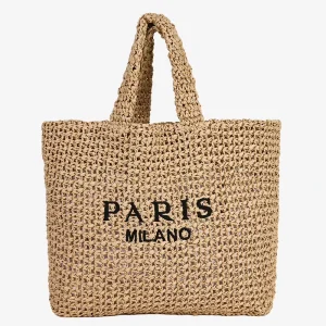 Eco Friendly Straw Shoulder Bag Handmade Woven Straw Bag Summer Beach Trend for Ladies