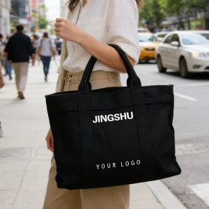 Eco Friendly Women’s Cotton Canvas Duffle Handled Bag Insulated Tote Custom Logo Mulity Colors Leakproof for Office School