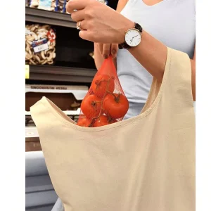 Eco Large Heavy Duty Foldable Reusable Washable 100% Biodegradable Tote Shopping Bags 100 Cotton Canvas Grocery Bag