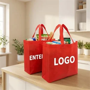 Eco Recyclable Custom Personalized Non Woven Promotional Reusable Shopping Tote Bags with Custom Capacity