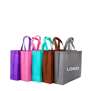 Eco Recyclable Non Woven Bags Color Laminated Matte Lightweight Customizable Size Mall Supermarket Exhibition Supplier