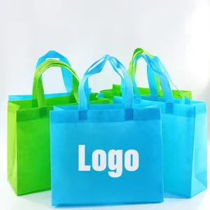 Eco friendly Biodegradable Reusable Non Woven Fabric Shopping Tote Bags Customizable Logo Graphic Design Durable Construction