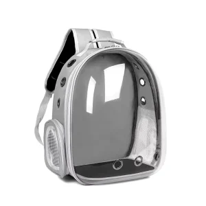 Eco friendly Breathable Double Shoulder Portable Pet Bag Transparent Zipper Fashion Classic Cat Dog Hiking Backpack Bag