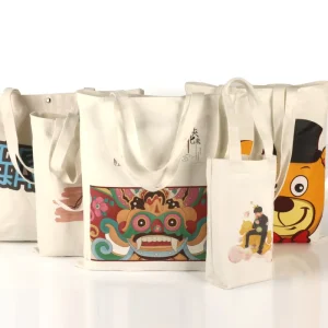 Eco-friendly Luxury Cotton Canvas Tote Bags Custom Printed with Logo Fashionable Shopping Companion