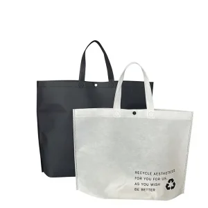 Eco friendly PU Non woven Tote Bags For Women’s Clothing Stores Commercial Use Thickened Packaging Bags Shopping
