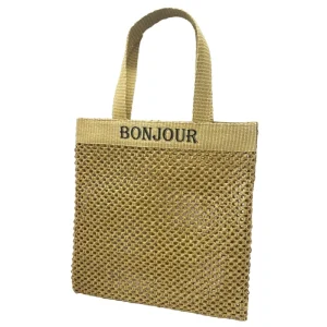 Eco friendly Paper Straw Tote Bag for Women Outdoor Daily Use Beach Bag Sustainable Paper Straw Shopping Bag
