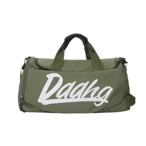 Eco friendly Travel Outdoor Duffel Bag Shoe Compartment Cross body Bag Casual Zipper Fashion Custom Logo Solid Color Sport Gym