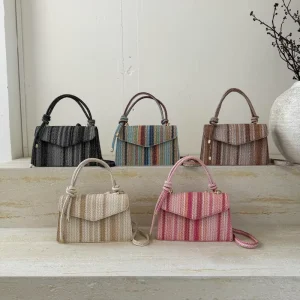 Elegant Bag Trendy Handbag Small Square Bag Fashion Style Fashionable Shoulder Bag High Color Value Woven Crossbody Bag