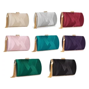 Elegant Classic Casual Evening Clutch Purse Bag Women Stylish Lightweight Handheld Shoulder Option for Parties Weddings