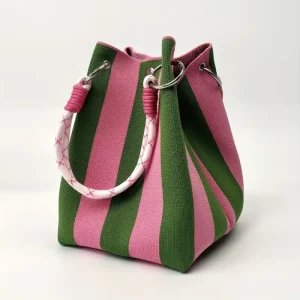 Elegant Knitted Women Handbag Shopping Bag Versatile Knitted Bag Bucket Bag Fashion for Daily Girls Shopping