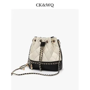 Elegant Quilted Bucket Tote & Messenger Bag Women’s Multi-use Shoulder Crossbody Purse