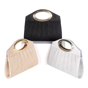 Elegant Ruched Handbag Crossbody Banquet Bag Romantic Wedding Evening Dress Bag Bestie Bag for Ladies