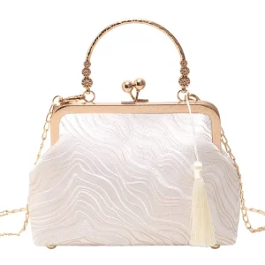 Elegant Vintage Floral Embroidered Chinese Style Crossbody Bag Fashion Classic Lightweight Customized Size Clutch Purse Tassel