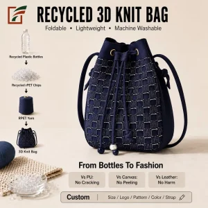 Elegant and Luxurious Miniature Sloping-Shoulder Knitted Fashionable Women’s Bucket Bag