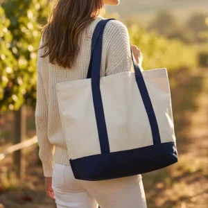 Environment friendly Factory Foldable Shopper Bag Blank Cotton Canvas Beach Large Custom Tote Shopping Bag with logo Printed