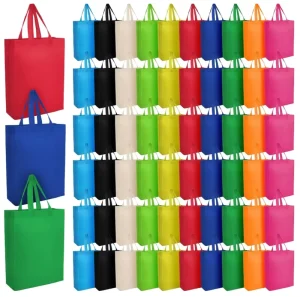 Environmentally Friendly Non Woven Biodegradable Reusable Shopping Bags Silk Screen Printing Customized Color Design