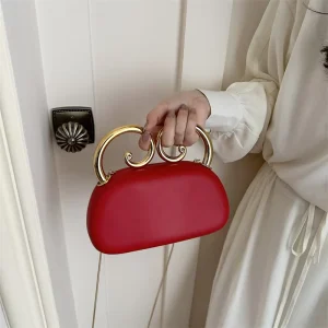 European American Fashion Niche PU Chain Shoulder Crossbody Box Bag Women Square Handbag Evening Purse