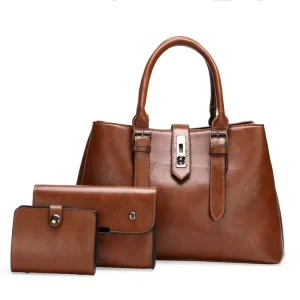 European American Fashion Women’s Large Capacity Shoulder Crossbody Bag Satchel PU for Foreign Trade New Cross-Border Handbag