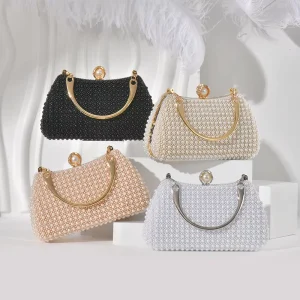 European and American Socialite Style Pearl Evening Bags Perfect for Banquet Gowns These Handbags Exude a Ladylike Charm