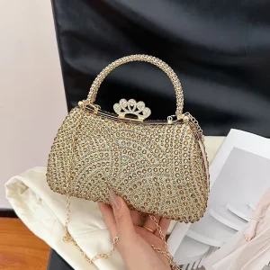 Evening Bag Women’s Shoulder Bag Diamond Inlaid Handbag Dress Banquet Ladies Crossbody Bag