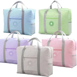 Expandable Travel Tote Bag for Luggage Spacious with Pockets Waterproof Duffle Bag