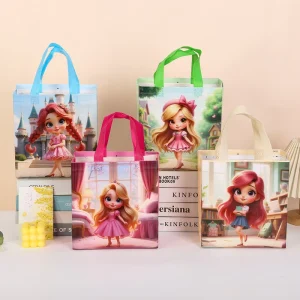 Exquisite Cartoon Princess Gift Bag Shopping Tote Bag Machine Printed Kraft Paper Thermal Bonded Nonwoven Fabric Party Gift
