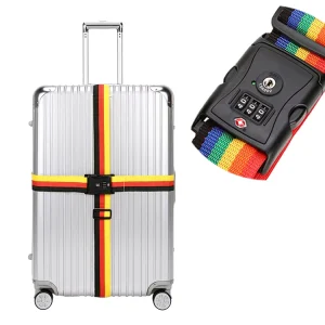 Exquisite Structure Travel TSA Suitcase Luggage Strap Sublimation Luggage Belt With TSA Lock