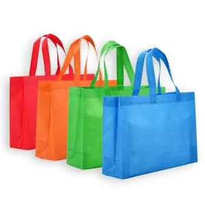 Extra Large Grocery Box Tote Bags Reinforced Bottom Reusable Non Woven Custom Logo Supermarket Set of 4