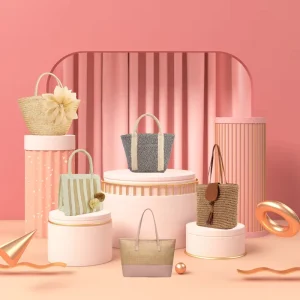 FSP566 Tote Bag Straw Bag Straw Beach Bag for Women Simple Summer New Beach Straw Messenger Handbags for Women