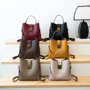 Factory Best Seller New Designer Luxury Bucket Bag for Ladies Large Capacity High Quality PU Leather Handbag for Women Tote Bag