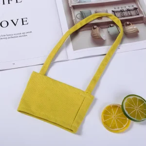 Factory Blank Mini Cotton Canvas Tote Bag Custom Printed Logo Colorful DIY Gift Packaging Handbag