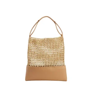 Factory Custom Fashion Ladies Handbags Trendy Large Capacity Beach Bag Design Woven Women Shoulder Bags