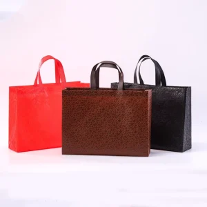 Factory Custom Flower Embossed Non Woven Craft Shopping Tote Bag Portable Foldable Gift Bag Advertising Promotion