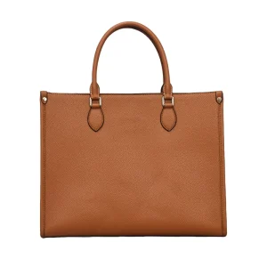Factory Custom Large Capacity Leather Tote Bags High Quality PU Genuine Leather Women’s Handbags with Zipper Closure